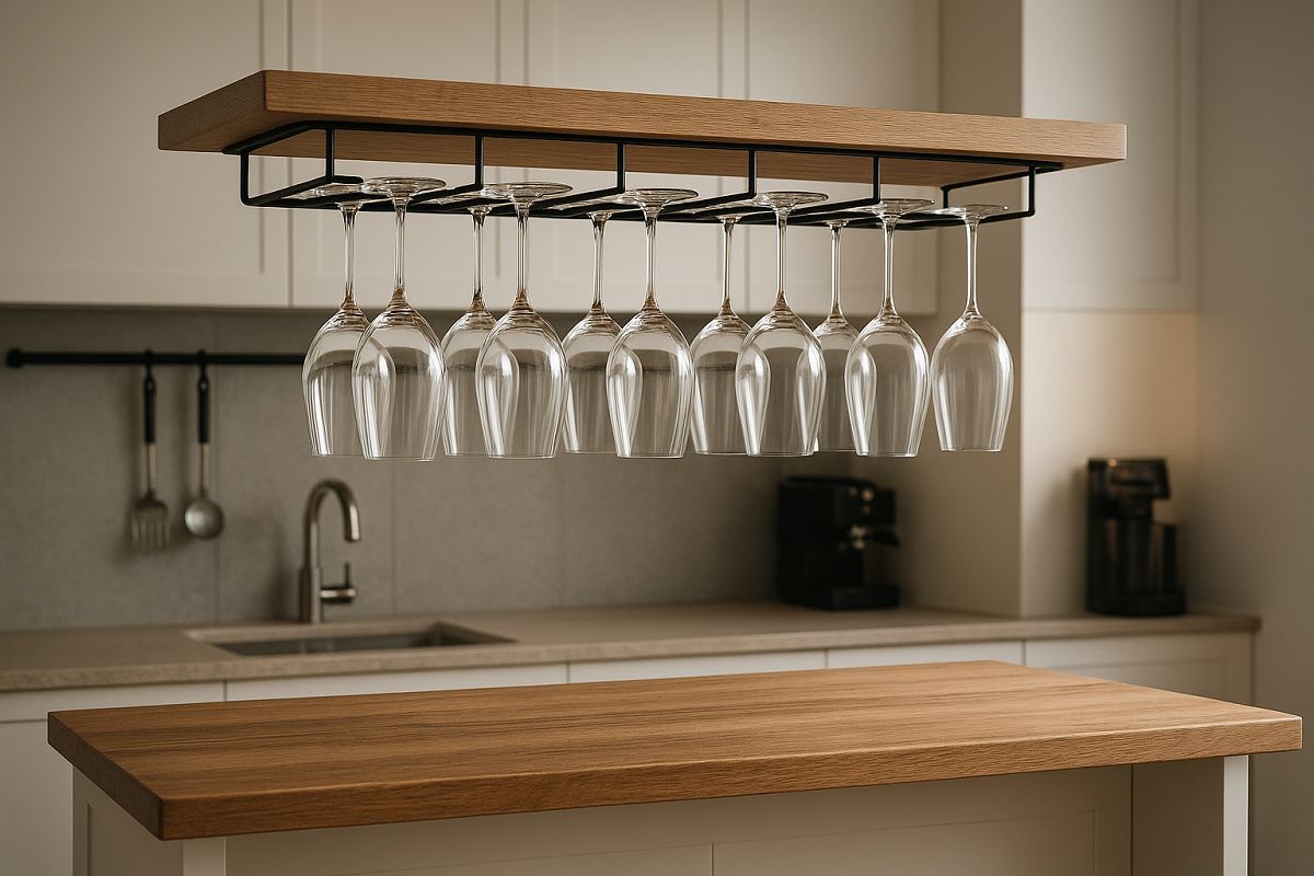 Необычные и красивые способы хранения бокалов - подвесные бокалодержатели